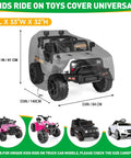 Heavy Duty Kids Ride On Car Cover For Universal Toy Cars And Electric Vehicles with cover dimensions 55"L x 33"W x 32"H