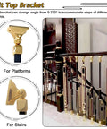 Built Tough Aluminum Stair Spindles With 270 Degree Pivot Brackets For Deck Or Patio DIY Railings with angled brackets for stairs.