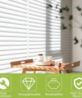 Bright window with white blinds, showcasing the Top Shelf Window And Shutter Repair Kit With Sixty Badass Plastic Pins Spring Locks And Clips Quick Install For Blinds And Screens That Makes Home Maintenance A Total No Sweat Experience.