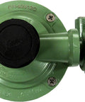 Front view of green Fairview GR-92812C low-pressure propane regulator.