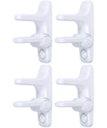 OutSmart Lever Handle Lock 4 Pack White Kid Safe Kidproof Lock for Lever Handles with Hidden Buttons displayed against white background