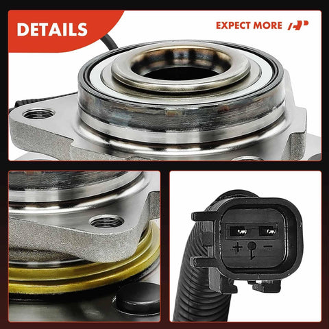 Details of Front Wheel Bearing And Hub Assembly With ABS For Dodge Ram 1500 2006 2007 2008 2009 Four Wheel ABS and Five Stud Wheel 5 Lug Compatible Beefy Direct Fit Replacement With Heavy Load Capacity And Durable Automotive Grade Steel