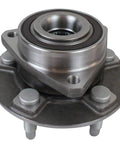 Front view of Drop In Replacement Five Lug Wheel Hub And Bearing Assembly With Encoder ABS For 2008 Through 2014 Cadillac CTS.