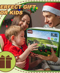 Family gifting Tractor With Trailer Farm Toy Set For Kids Sixteen Point Five Inch 1 24 Scale With Gripper Front Loader And Spreader