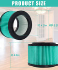 Heavy Duty Cartridge Wet Dry Vacuum Filter For 3 To 4 Gallon General Purpose Vacs Replace 9 17810 2 Pack With HEPA Design