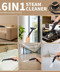 Kickstart Your Deep Clean Routine With This Heavy Duty Handheld Steam Cleaner That Blasts Through Grease And Grime In Seconds in action on various surfaces.