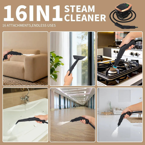 Kickstart Your Deep Clean Routine With This Heavy Duty Handheld Steam Cleaner That Blasts Through Grease And Grime In Seconds in action on various surfaces.