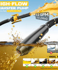 Heavy Duty Cordless Fuel Transfer Pump Rechargeable Battery Gas Dispenser Hose With Savage Flow Rate And No Sweat Setup For Swift Refueling Shop Tasks, dispensing fluid.