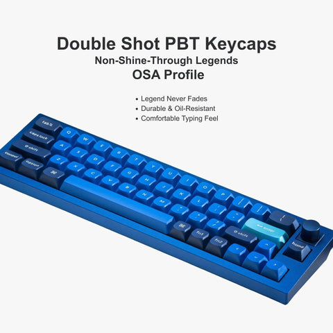 Compact 52 Key Mechanical Keyboard With Solid Aluminum Frame And Tunable Layers Featuring Hot Swappable Gateron Red Switches Custom Rgb Lighting And Straight Fire Typing Feel Perfect For Mac Or Windows Setups Ready To Level Up Your Gear Legit Fast showcasing blue double shot PBT keycaps with OSA profile.