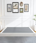 Built Straight Up Tough King Size Box Spring With Heavy Duty Metal Slats And Reinforced Steel Mattress Foundation Low Profile Bed Base in modern bedroom