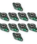Set of 10 UCFL205-16 Pillow Block Bearing 1 Inch Bore Mounted Pillow Block Self Alignment With Two Bolts Durable Steel Construction