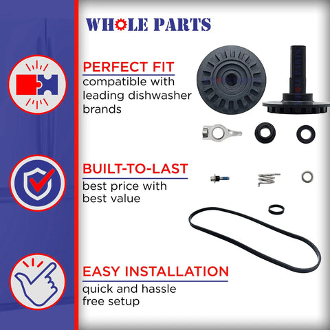 All In One Dishwasher Drain And Wash Impeller Kit 675806 Replacement Fits Kenmore KitchenAid Maytag Whirlpool components