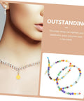 Pentagram Glass Spacer Beads And Bracelet Making Kit With Earring Crafting Tools, featuring colorful star beads and elegant jewelry pieces.