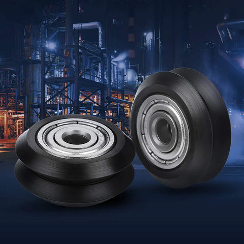 V Groove Wheel Set, 20 Pieces, 5mm Bore, 625 Bearing, Delrin Plastic Double Bearing Rollers for 3D Printer CNC Pulley