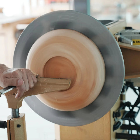 Lathe Chuck Jaws Set With Cole Jaws, 10 Inch And 5 Inch Extensions, Total 15 Inch Flat Jaws in use for woodturning platter.