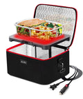 Portable Oven Lunch Box Heats Meals On The Go 12V 24V 110V 3 In 1 Car Food Warmer with glass container and cable