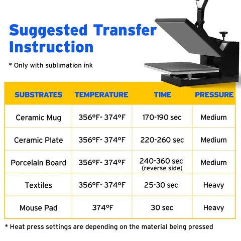 High Quality Sublimation Paper Set 100 Sheets 8.5 X 11 Inches 125 GSM For Epson Sawgrass Ricoh Inkjet Printers transfer instructions