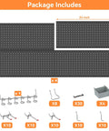 Metal Pegboard Kit For Wall And Garage Storage With Accessories And Hooks Modular Tool Organizer Board For Workbench