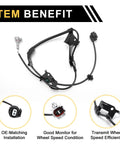 ABS wheel speed sensor wiring harness for Toyota Tacoma 2005-2015, front left, 1 pc, Amazon