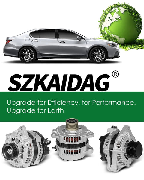 Upgraded 130 Amp 12V Alternator For Honda Odyssey Pilot Ridgeline 2011 To 2015 3.5L V6 With 6 Groove CW Rotation Replacement OE