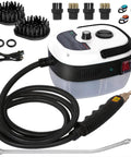 Nifty Handheld Steam Cleaner With 2500W Power And 1000ML Tank For Deep Home Cleaning with hose and attachments.
