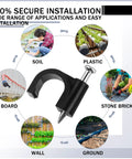 100 Pack Drip Irrigation Tubing Mounting Clips For One Quarter Inch And Three Eighths Inch Tubing Keep Garden Lines Secure And Leak Free No Fuss Easy To Install showing diverse installation surfaces