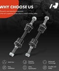 Two Pack Front Sway Bar End Links For Ford F150 2009 2020 RWD Expedition 2007 2021 Lincoln Navigator 2007 2019 Stabilizer Bar Link Kit Front Left And Right displayed on promotional card