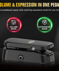 Dual Function Volume And Expression Gig Ready Pedal For Electric Guitar With Passive Foot Controller shown in volume mode
