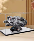 Transparent Acrylic Display Case For Lego 75375 Airship Model Clear 2mm Mirror Back showcasing collectible model