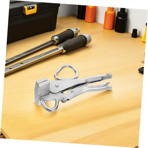 Adjustable Steel Vice Grip Plier for Automotive Sheet Metal Repair on workbench