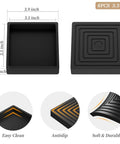Top Shelf Rubber Furniture Coasters And Caster Cups Shield Hardwood Floors While Giving Your Couch Bed And Piano Legs A Ridiculously Firm Grip That Keeps The Whole Setup Tight Through Daily Life Pack Of 8 Black, showing two black rubber coasters, 3.5 inches.