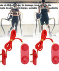 Two Pack Universal Treadmill Safety Key Emergency Stop Switch in red ABS for running machines and gym equipment, front view.