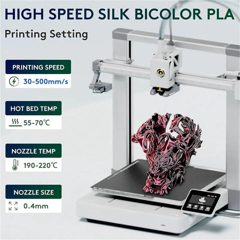 Dual Color Silk PLA Filament For 3D Printing Featuring A Fresh Yellow Green Gradient On A 3Kg Spool Bringing Slick Vibes And Smooth Sailing To Any FDM Printer For Rock Solid Layers And Absolutely Zero Stringing