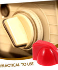 Close-up of a red 12 Piece Chicken Head Potentiometer Knob Caps Set For Electric Guitar Volume Control And Tone Adjustment Durable Metal Pot Knobs Easy Fit Retro Style Gear Upgrade
