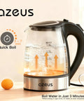 Fast 1800W Electric Kettle With 1.8L Capacity Double Wall Anti Scalding BPA Free White Tea Kettle Quick Boil In Minutes Keeps Water Hot Longer Auto Shut Off