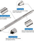 Pro Grade Metric Tap And Drill Bit Set For DIY Projects, M5 X 0.8 Right Hand Taps with Straight Flute in close-up view