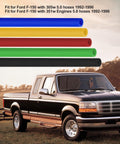 Ford 8mm Vacuum Line Kit For F150 1992 1993 1994 1995 1996 5.0 5.8 V8 Engines 5 Piece Silicone Hose Replacement Set with truck