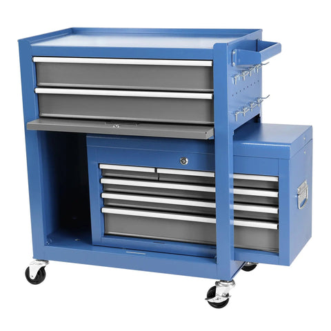Real Deal Heavy Duty Tool Chest With Eight Spacious Drawers And Tight Locking Compartments designed for rapid detachment and smooth ball bearing casters.