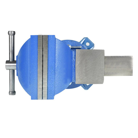 Heavy Duty 6 Inch Bench Vise With Anvil And 360 Degree Swivel Locking Base For Clamping Tools Built From Tough Steel Top View