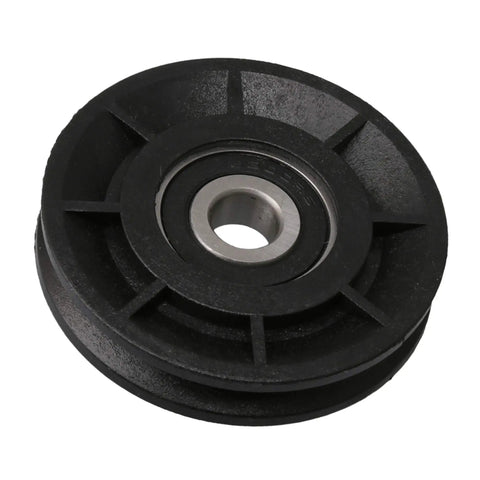 Heavy Duty Nylon Cable Pulley Wheel Idler With V Groove, 60 Mm Outer Diameter, 10 Mm Inner Bore, Steel Bearing, Industrial Use