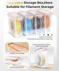 Pro Filament Storage Box For Single 1Kg 1.75mm Spools Airtight Container With Desiccants And Precision Moisture Control 6 Pack