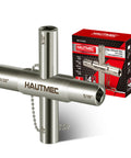 4 Way Sillcock Water Key, All In One Steel Tool For Sillcocks Faucets Valves And Spigots, Heavy Duty Nickel Plated Construction, 4 sizes
