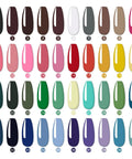 40 colors displayed from Gel Palette For Nail Art Non Wipe Painting Gel Set With 40 Colors In Individual Squares UV LED Safe For DIY Salon