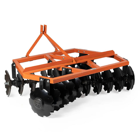 3 Point 6-Foot Notched Disc Harrow Plow Attachment For Cat 1 Tractors With 16-Inch Notched Discs durable frame view