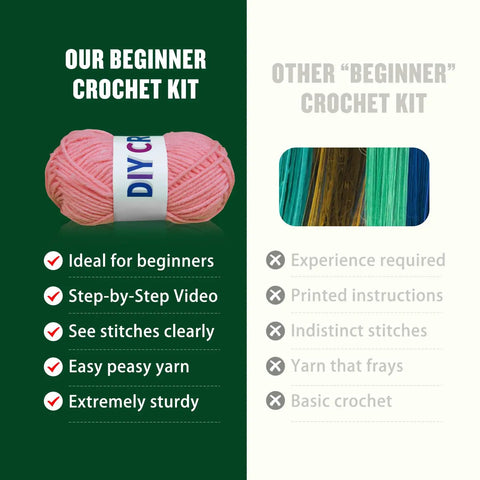 Comparison of 8 Piece Beginner Crochet Starter Kit With 40 Percent Extra Yarn For Cute Animal Crochet Kits and other brands