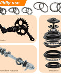 Bicycle Ball Bearing Kit With Beefed Up Steel Caged Bearings, 50 Pieces In 10 Sizes for headset, crank, and hub axle repair
