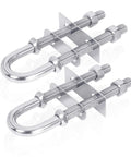 Heavy-Duty Marine Bow And Stern Eye Set With Nuts Made From 304 Stainless Steel, 3/8 Inch Diameter, 3 Inch Thread, Corrosion-Resistant Hardware