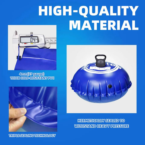 4x4 Ft Pool Pillow For Above Ground Pools Winterizing Kit With 50 Ft Rope Built Tough Extra Durable 0.4mm PVC Cold Resistant