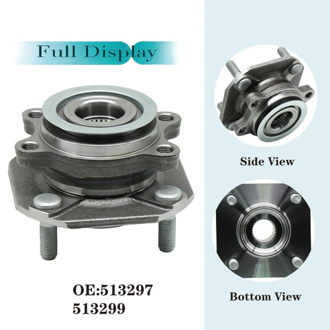 Front Wheel Bearing And Hub Assembly For Nissan Sentra 2007 2008 2009 2010 2011 2012 2.0L 4 Lug With ABS Premium Replacement Part
