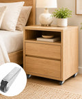 Heavy Duty Low Profile Caster Door Support Wheel Replacement For Garden Gates Rustproof Stainless Steel And Rubber Roller on nightstand